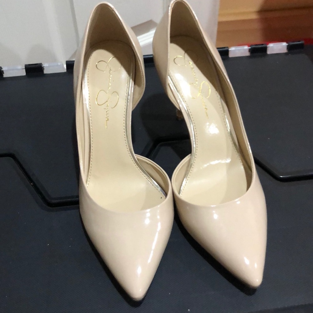 Beige/tan high heels